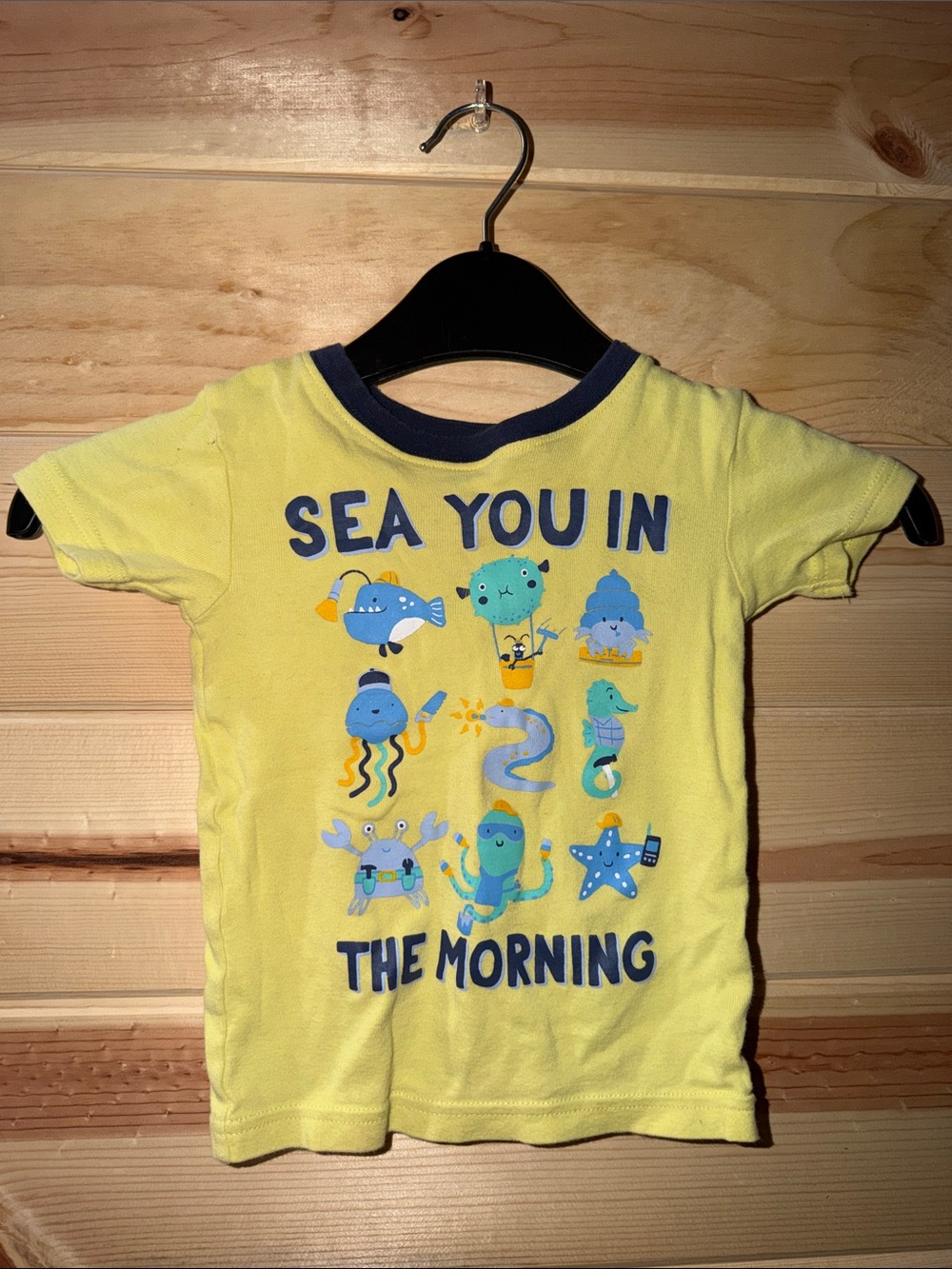 Yellow 'Sea You In The Morning' Kids Tee